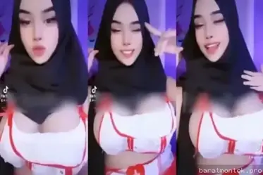 Cewek imut cosplay perawat seksi pamer tubuh