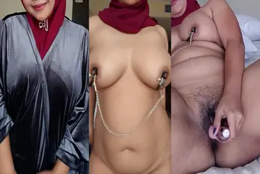 Umi Montok Hijab Merah Colok Memek